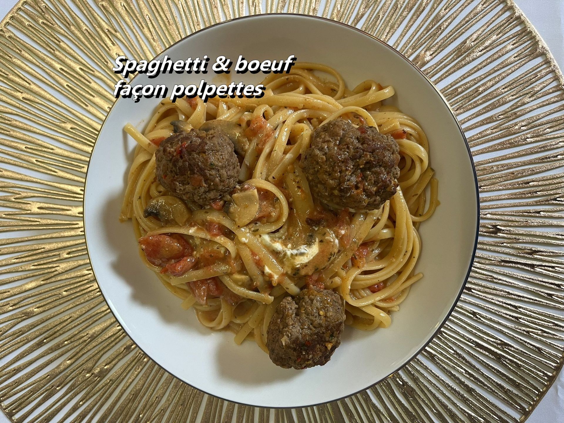 Spaghetti & boeuf façon polpettes